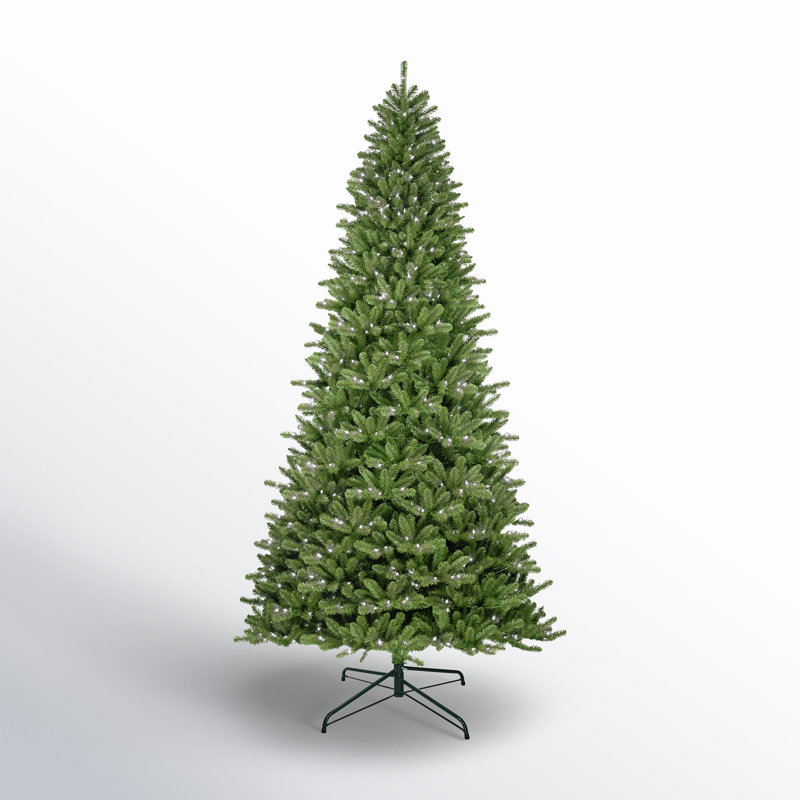 Sapin de Noël vert avec lumières, H 11 pi