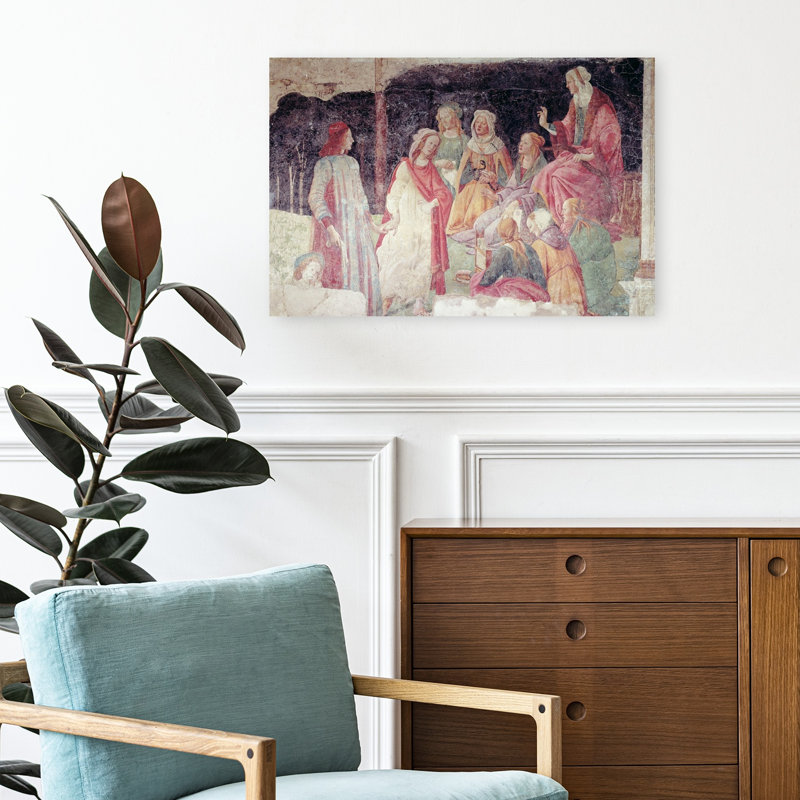 Young Man Greeted By Seven Liberal Arts, From The Villa Lemmi Abstract Contemporary Wall Art Print, 40.64cm H x 60.96cm W