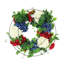 24" Red, White and Blue Wreath with Hydrangeas and Ivy