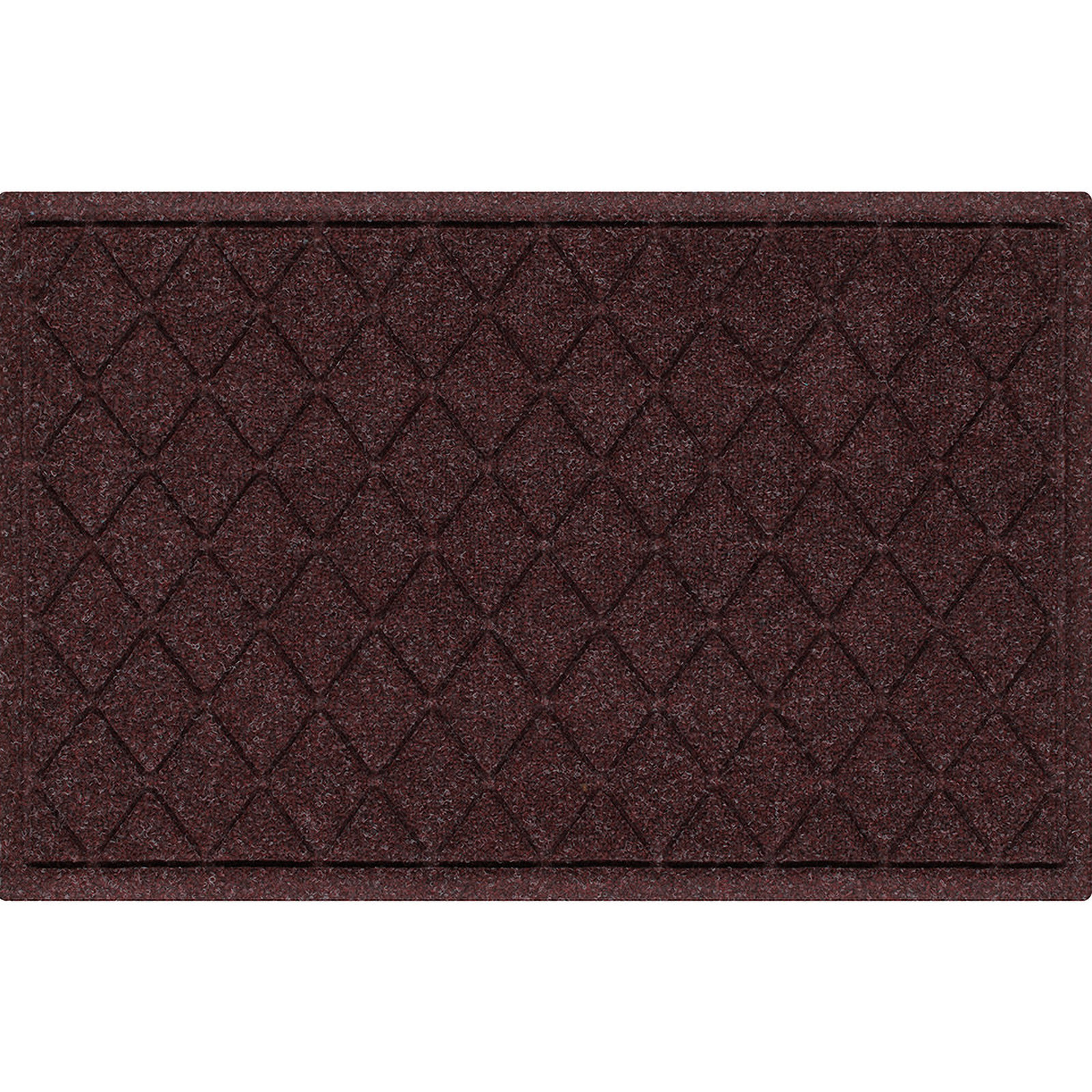WaterHog Non-Slip Indoor/Outdoor Doormat, Bordeaux, Rectangle 24" x 36"