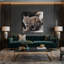 «Big Cats Eurasian Lynx», art mural sur toile noire-1217004443