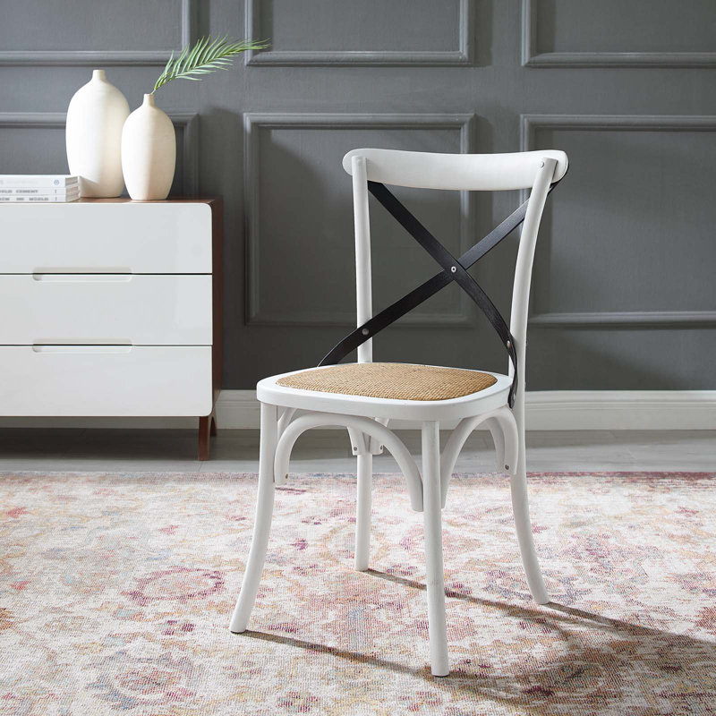 Ensemble de 2 chaises d'appoint Modway Gear, Blanc / Noir, 1