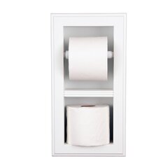 Stone RRB by WS Bath Collections, Freestanding Reserve Toilet Paper Holder  in Matte White