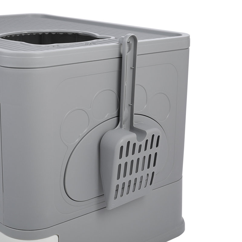 Araceli Plastic Enclosed Litter Box with Scoop