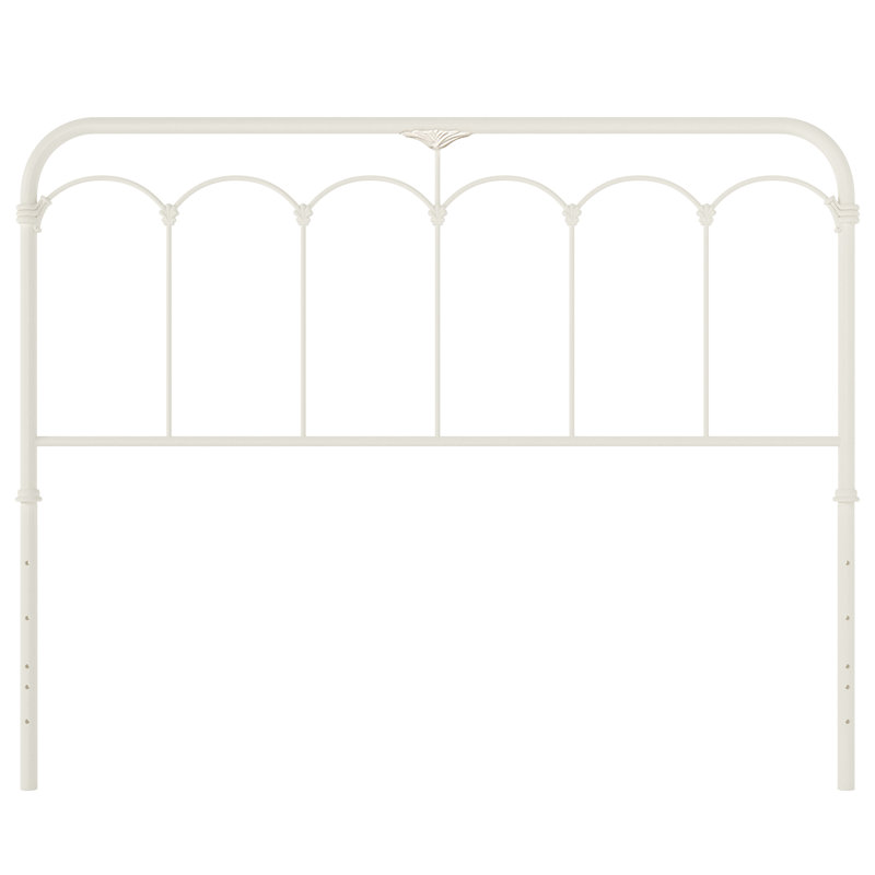 Tête de lit à découpes Amielia, Grand, Blanc texturé