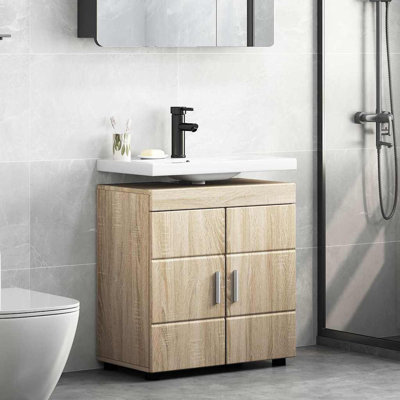  Bathroom Basin Cabinet With Storage 60 X 34 X 63 Cm