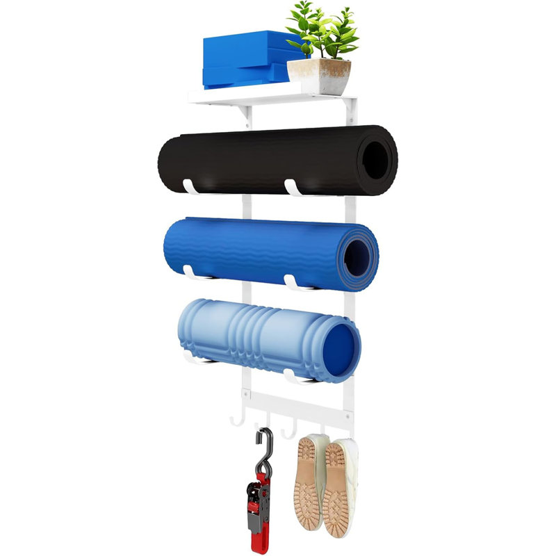 Support mural pour tapis de yoga