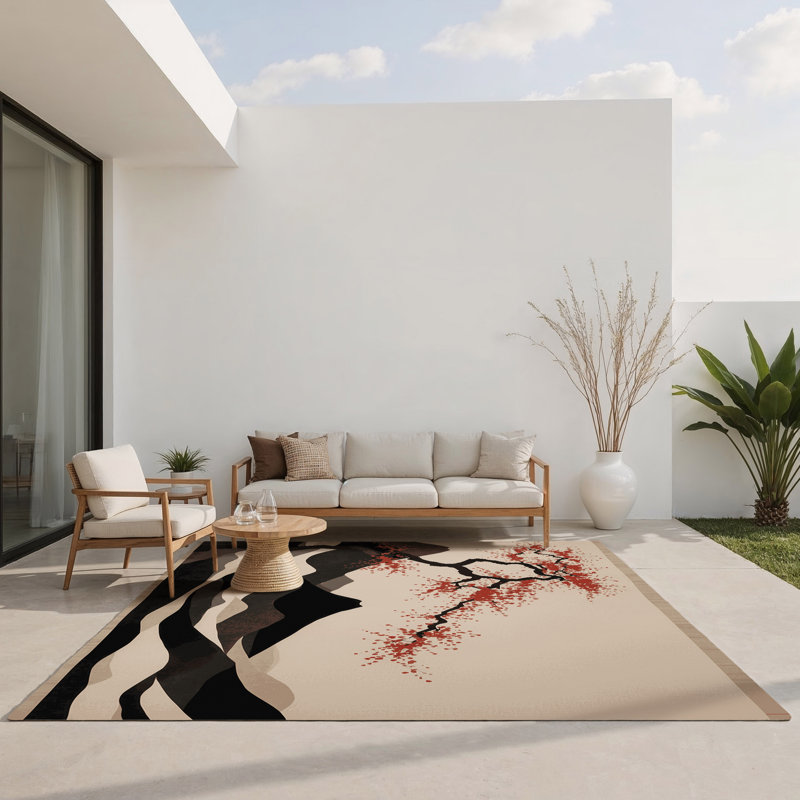 Tapis intérieur et extérieur Cherry Glow, Rectangle 1 pi 6 po x 2 pi 6 po