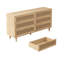 Armoire de rangement 59,6 po à 6 tiroirs avec tiroir en rotin-598366835