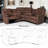 82'' Wide Living Room Set Sectional Sofa Drop Down Table Cup Holders-2094801852