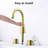 2 Handle 3 Hole Bathroom Faucet, Brushed Gold Finish, 360 Swivel Spout, Water Saving Design, Material, For Rv And Public System, Quick Installation-121638335
