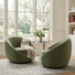 Fauteuil d'appoint pivotant rembourré