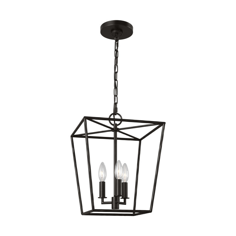 Ellen Degeneres Viota 3 Light Dining Room Entry Hallway Pendant, Aged Iron