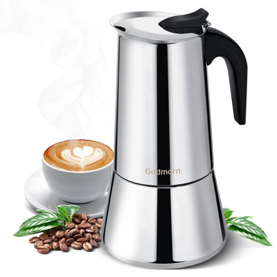 12 tasses 600 ML 20 oz Stovetop Machine à espresso en acier inoxydable Cafetière Cafetière Percolateur