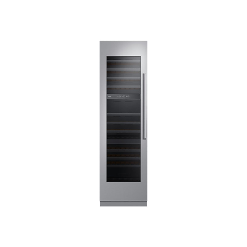 24" Wine Column Panel Kit, Contemporary, Silver Stainless