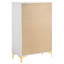 Commode rectangulaire blanche à 5 tiroirs
