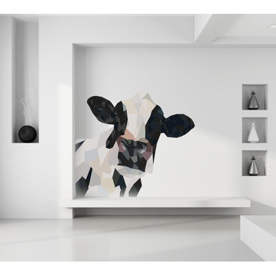 Décalcomanie murale Polygonal Cow