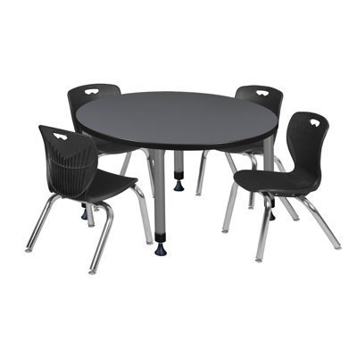 Kee Round Breakroom Table and 12" Chair Set