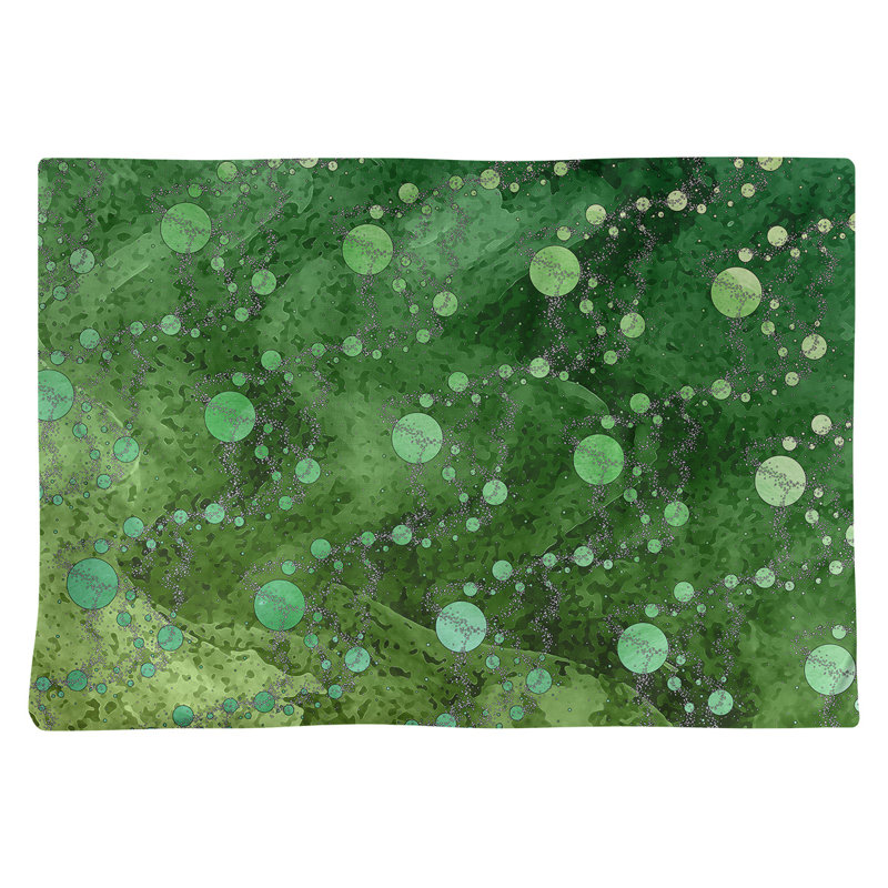 Napperon en planètes et étoiles 18 po, Jaune / vert