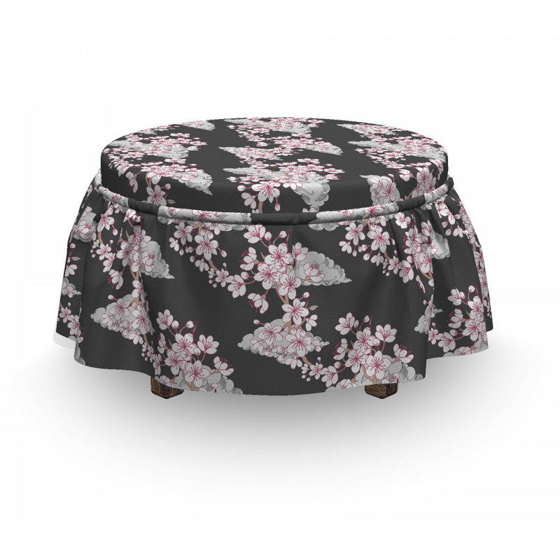 Housse pour repose-pieds sakura branches