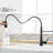 Matte Black Kitchen Sink Faucet With Pull-Out Spray - User- Single Lever Control Handle In Pull Out For Smooth Water Management-958889478