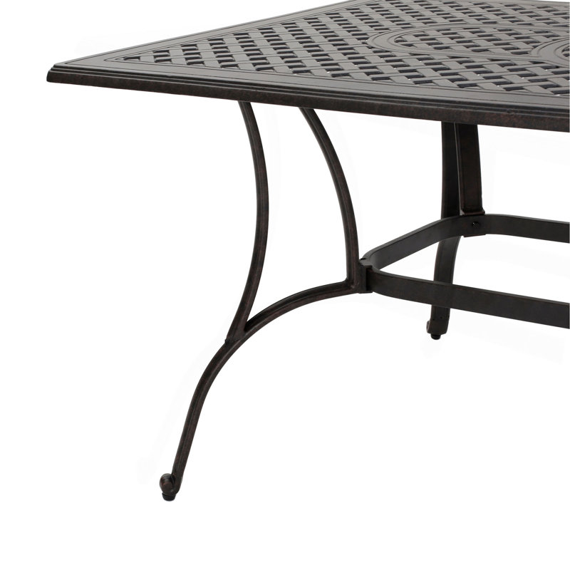 Outdoor Cast Aluminum Rectangular Dining Table