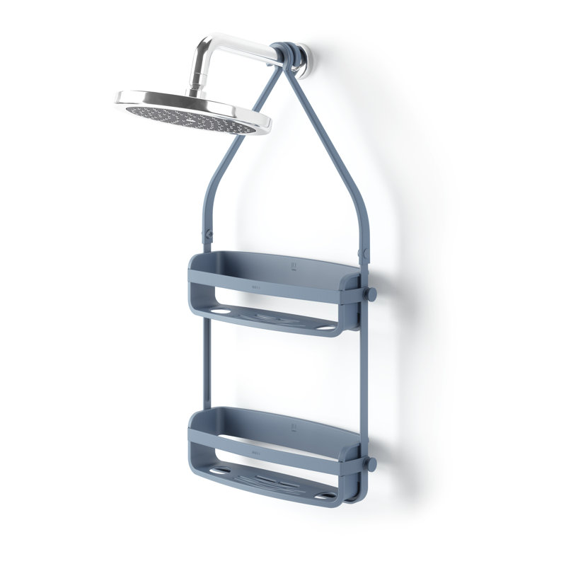 Slate Blue Wall Mount Plastic Shower Caddy