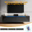 Floating TV Cabinet with RGB LED Light, Wall Mounted TV Stand, Soft Close Flip Doors Cable Hole-430655285-431637990