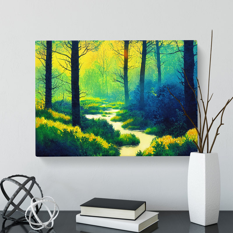 XXX-H1022-WF-8567X Summer Forest Watercolour Vol.1 - Wrapped Canvas Print