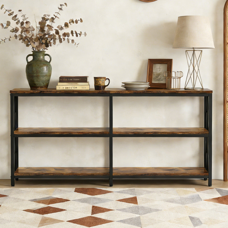 Table console à 3 niveaux pour vestibule de salon industriel