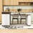 Extendable Kitchen Cart with Folding Top, Dining Table, Built-In Power Outlet and Locking Casters-1086563964