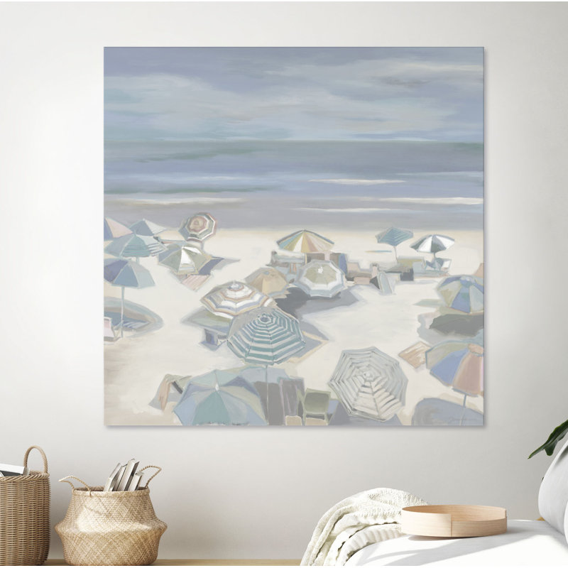 «Beach Party» par Liz Jardine, reproduction d'art sur toile tendue, H 84 po x l 84 po x P 1,5 po