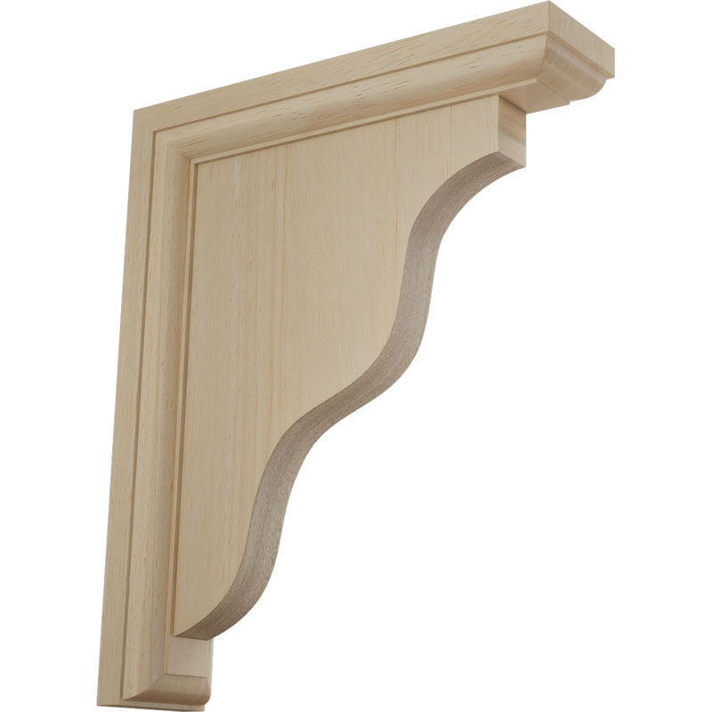 Support en bois Hamilton traditionnel, Hévéa, H 11 po x l 2,25 po x P 9 po