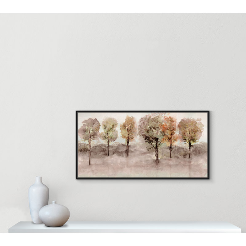 «Swansea Debruce Trees Print» par Val Rhodes, H 25,5 po x l 49,5 po, Noir