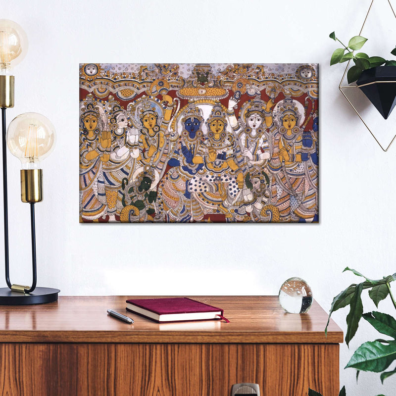 Mythes indiens, Rama et Sita, reproduction sur toile, H 24 po x l 36 po x P 1,25 po