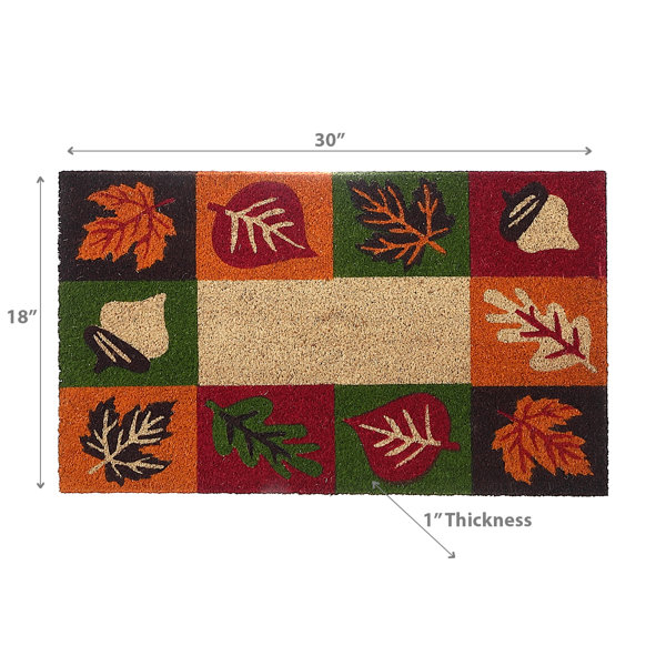 Hanfei Thanksgiving Pumpkin and Scarecrow Harvest Indoor/Outdoor Welcome Doormat The Holiday Aisle