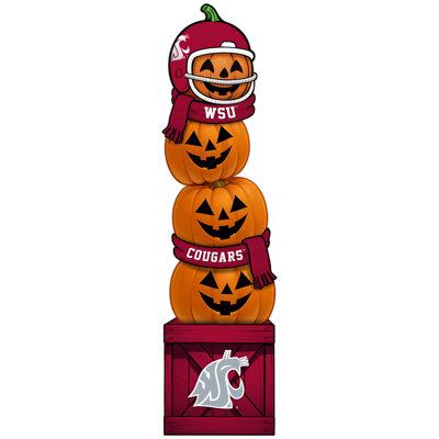 Washington State Pumpkin Stacked Leaner With Helmet