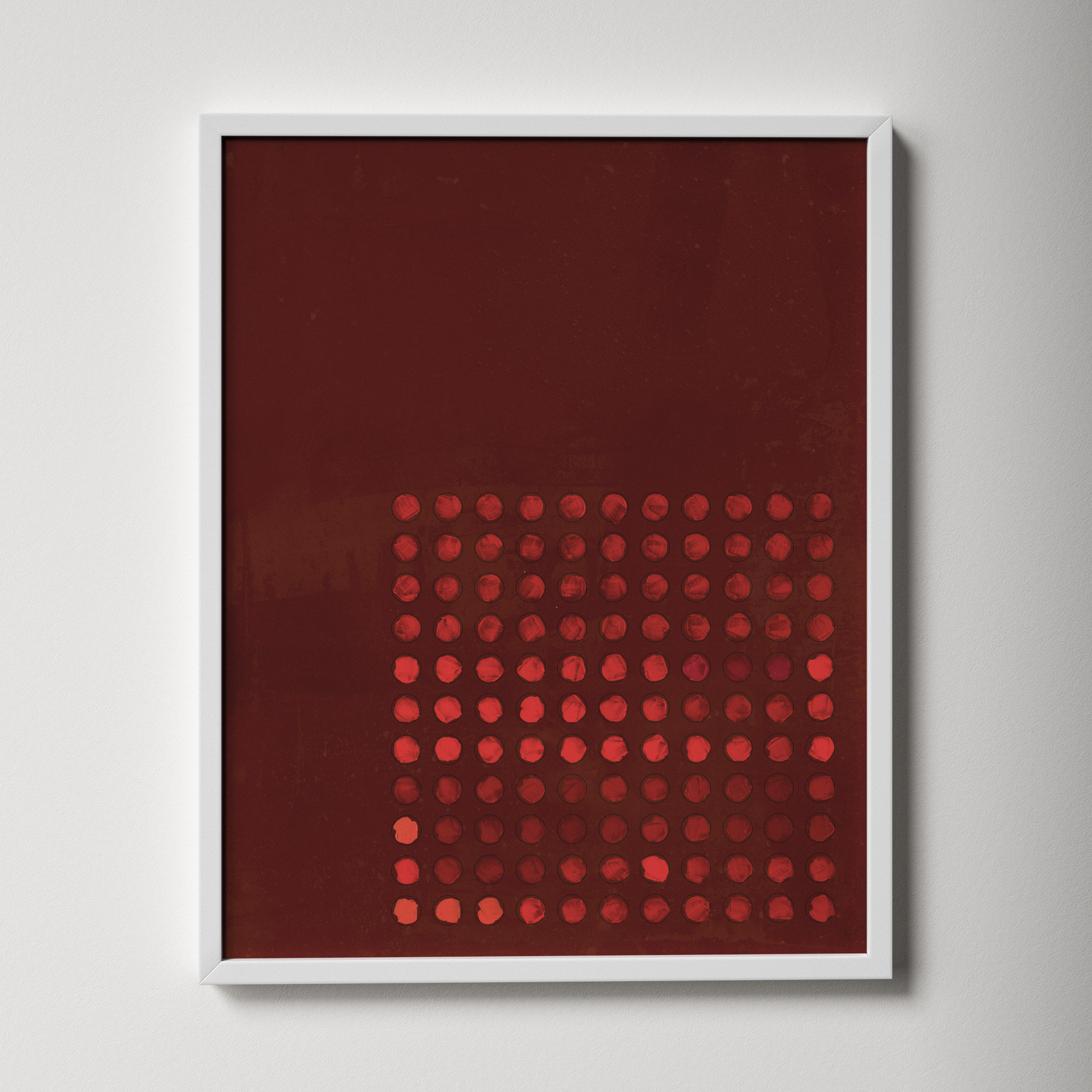 Circles In Squares 7 by Jacques Pilon, White, 25" H x 20" W x 1.25" D