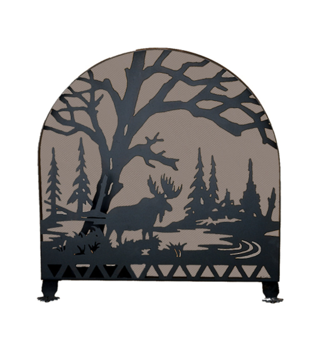 Loon Peak Jahier 1 Panel Steel Fireplace Screen | Wayfair