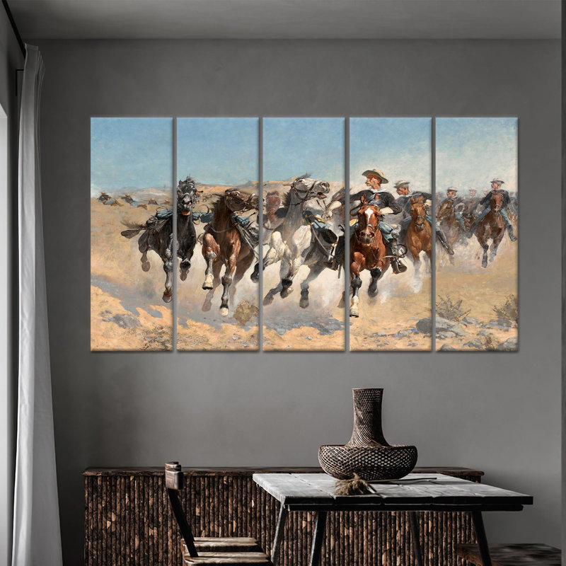 Art courant sur toile: "Fourth Troopers", impression murale sur toile tendue 5P, H: 59,1 po x l: 98,4 po