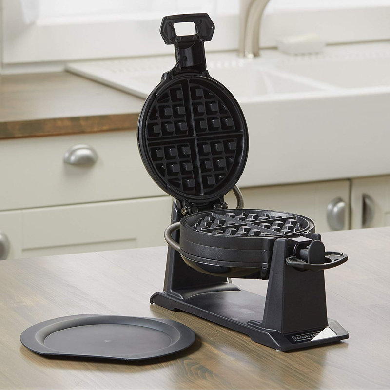 Gaufrier rotatif avec deux plaques de cuisson NOIR + DECKER, noir, WMD200B