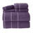 Lavish Home 6 Piece Bathroom Towels Set - 525GSM 100% Cotton Bathroom Essentials - 2 Bath Sheets, 2 Hand Towels, and 2 Wash Cloths for Bath, Shower, Gym, Spa, and Dorm Room (Purple)-28124698