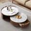 Extendable Pedestal Coffee Table with Storage-43560852
