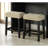 Contemporary 3pc Dining , Table And 2 Stools With Seats, Rectangular For Study Transitional Top Included, Design Room