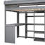 Lit mezzanine simple, bois robuste et espace de rangement robuste et robuste-143812210