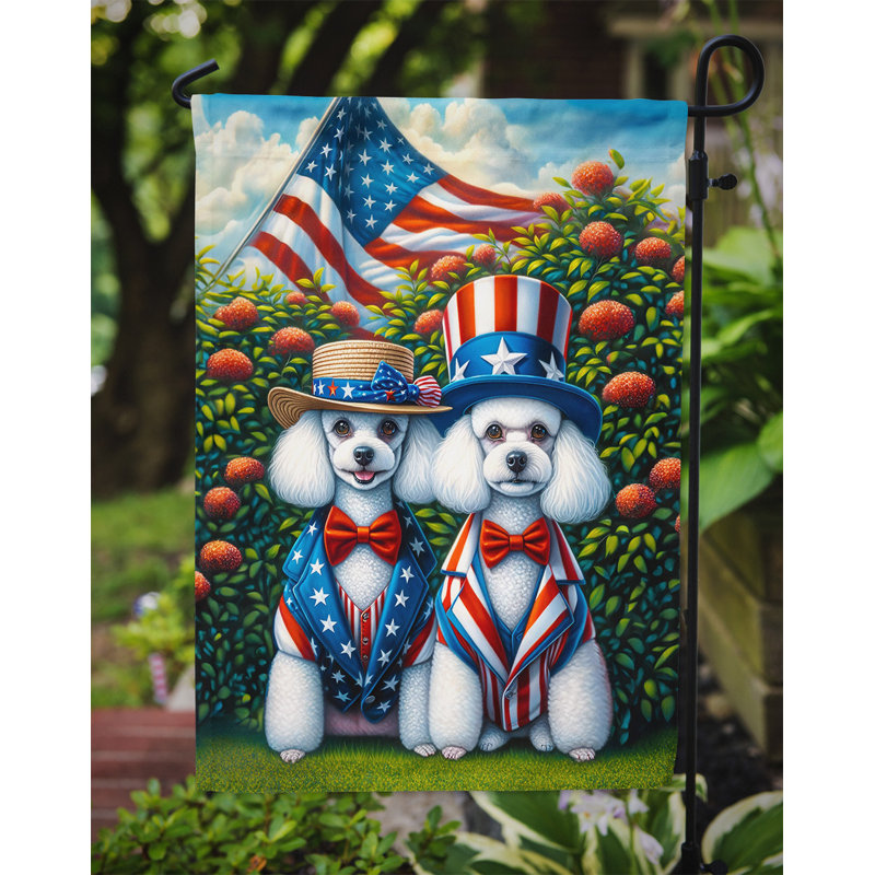 Drapeau All American Garden, Caniche blanc