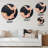 Pink Gold Glam Abstract Marble Metal Wall Clock-93398068