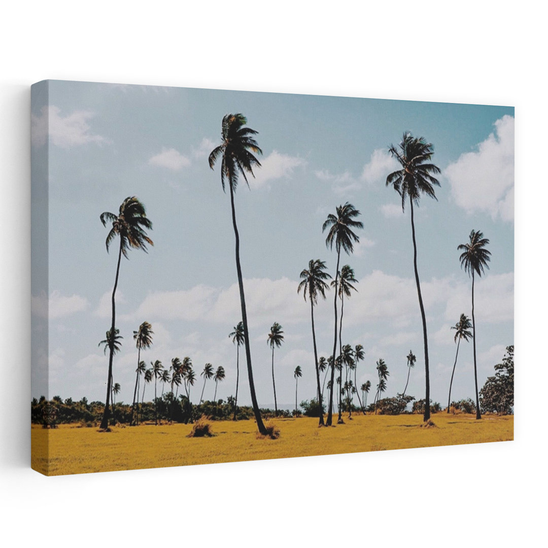 Contemporary Art Abstract Palm Tree Beach Landscape Wall Art
