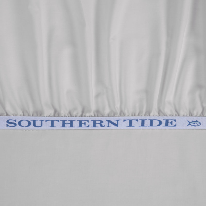 Southern Tide Cotton Twill Sheet Set, Full/Double Sheet Set with 2 Pillowcases, Gray