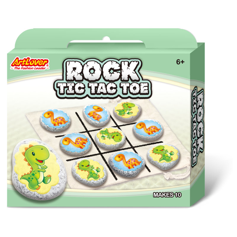 Rock Tic Tac Toe - Dinosaur